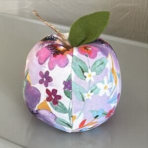 Handmade Pin Cushion Apple Shape Fabric 3"